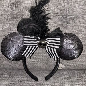 Black Lace Jack Skellington Ears Headband